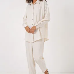 BIGDART Shirt Neck Long Sleeve Shirt With Trouser Co-Ords-image-82