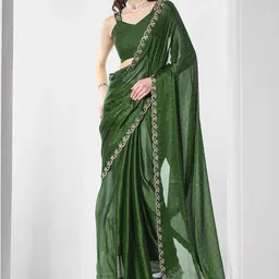 Kalista Embellished Beads and Stones Pure Chiffon Saree-40