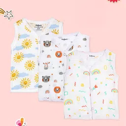 Kidbea Infants Pack Of 3 Printed Pure Bamboo Jhabla JH_07_PO3_03-picture-40