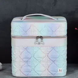 NFI essentials Blue & Pink Printed Makeup Organizer-picture-6