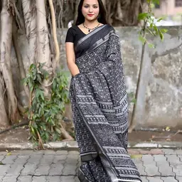 VRAGI Kalamkari Sequinned Pure Silk Saree-picture-53