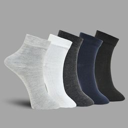 MJE Unisex Pack Of 5 Ankle-Length Socks-image-79