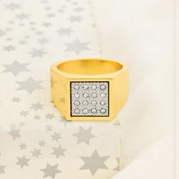 Brass Goldplated CZ Fingerring Men wedding jewellery-67