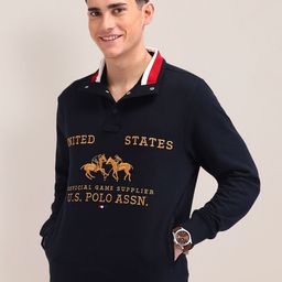 U.S. Polo Assn. Men Brand Logo Printed Cotton Sweatshirt-image-78