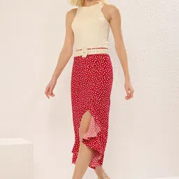 Trendyol Floral Printed Midi Skirt-image-69
