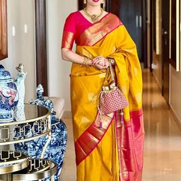 Anouk Floral Designer Kanjeevaram Saree-image-8