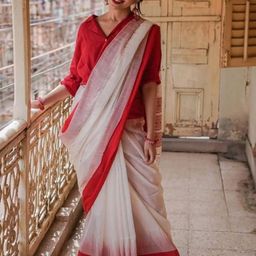 AMRUTKALA SAREES Solid Banarasi Saree-image-10