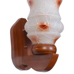 Somil Premium Designer Glass Wall / Night Lamp Elegant & Stylish Dcor Accent for Modern Interiors, color- Brown, White, Size, 20.5 X 25.5 X 33.5 CM-image-39