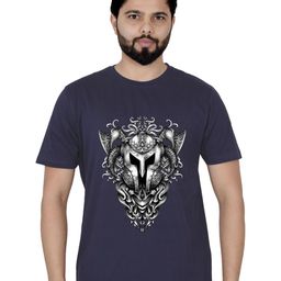 LA MILANO Men Graphic Printed Round Neck Pure Cotton Slim Fit T-shirt-image-61