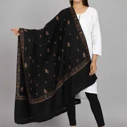 SWI Stylish Floral Embroidered Woolen Shawl-picture-34