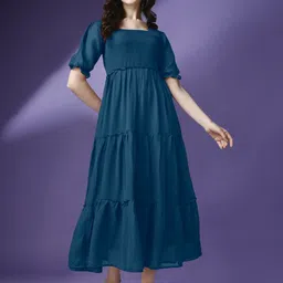 Jash Creation Women Layered Fit & Flare Maxi Dress-picture-4