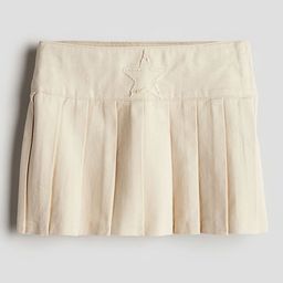 H&M Girls Pure Cotton Pleated Twill Skirt-image-62