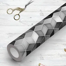 ArtzFolio Grey & Black Printed UV Resistant Wallpaper-image-95