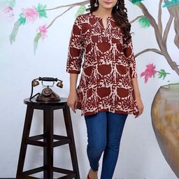 Jinax Women Ethnic Motifs Printed Longline Regular Top-image-38
