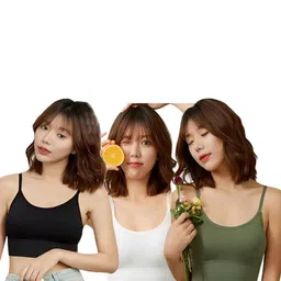 BRAAFEE Pack of 3 Bralette Bra Full Coverage Lightly Padded-14
