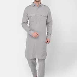 SG LEMAN Men Solid Pathani Kurta with Pyjamas-picture-43