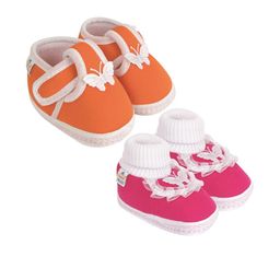NESKA MODA Orange Cotton Booties-image-100