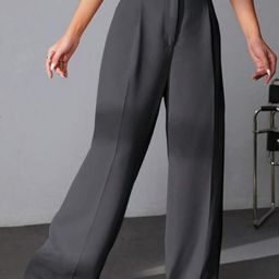 Next One Women Smart High-Rise Easy Wash Pleated Trousers-picture-30