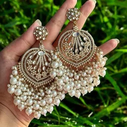Anouk Gold-Plated Artificial Stones and Beads Contemporary Chandbalis-47