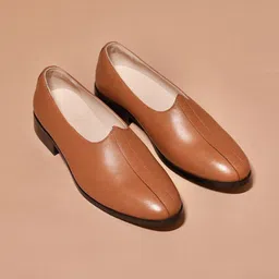 dmodot Men Textured Leather Oxfords-image-11