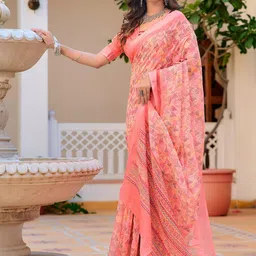 Anouk Printed Saree with Blouse Piece-picture-0