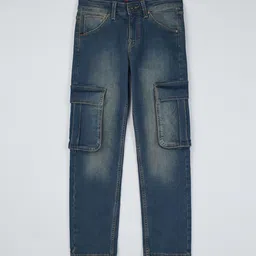Pepe Jeans Boys Wide Leg Mid-Rise Heavy Fade Stretchable Jeans-image-12