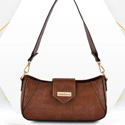 DressBerry Textured PU Structured Sling Bag with Quilted-15