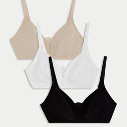 Marks & Spencer Women Pack of 3 Full Coverage Non-Wired and Non Padded Bra-0