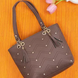 Springberry Women Textured Structured Tasselled Shoulder Bag-49