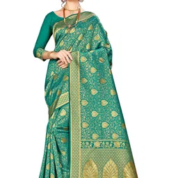 Desi Fusion Women Ethnic Motifs Zari Art Silk Handloom Saree-picture-40