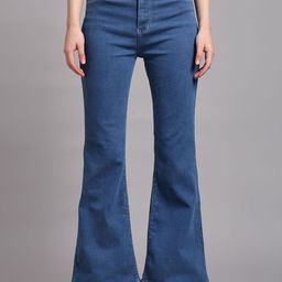 ADBUCKS Women Bootcut Mid-Rise Cotton Stretchable Jeans-image-18