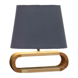 Devansh Grey Wood Traditional Frusturical Shaped Table Lamp-9