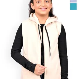 BAESD Girls Fleece Lightweight Open Front Jacket-14