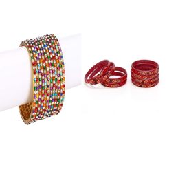 1ST TIME Set Of 20 Multicoloured Alloy Artificial Stones & Beads Antique Bangles-picture-20