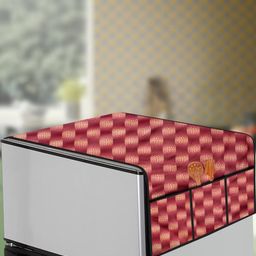 The Furnishing Tree Red Printed Refrigerator Cover-image-49
