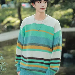 StyleCast x Revolte Men Colourblocked Longline Pullover-picture-14