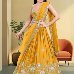F Plus Fashion Black Net Lehenga Choli-picture-41