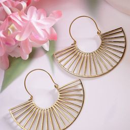 DressBerry Gold-Plated Contemporary Hoop Earrings-image-35