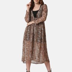 QIOA Women Printed Longline Shrug-53
