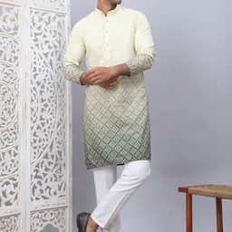 Jompers Men Ethnic Motifs Printed Regular Sequinned Kurta with Pyjamas-3