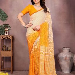 Moda Rapido Women Leheriya Printed Embellished Saree-image-70