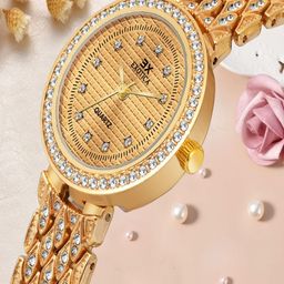Exotica Fashion Women Brass Embellished Dial & Stainless Steel Embellished Straps Analogue Watch-image-42