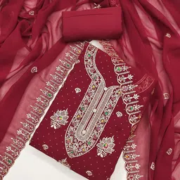 HE VAHLA Embroidered Unstitched Dress Material-image-71