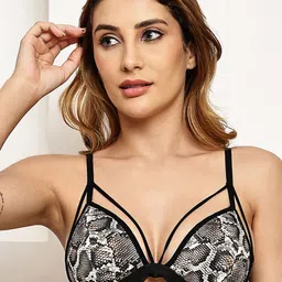 Quttos Wild Temptation Printed Half Coverage Lightly Padded Bra-image-92