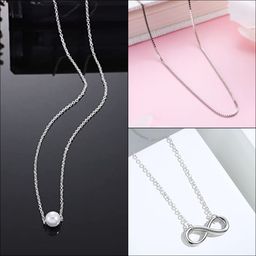 Boghra Sales Women Set Of 3 Silver-Plated German Silver Pearls Necklace-9