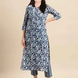 Vetrokart Girls Floral Printed Regular Kurta with Trousers-picture-22
