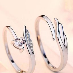 DIVASTRI Set Of 2 Stone Studded Adjustable Finger Ring-16