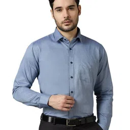 Allen Brown Men Long Sleeves SolidFormal Shirt-picture-3