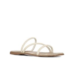 Inc 5 Women Striped Party Open Toe Flats-13