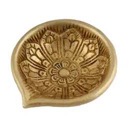 Indianshelf Beige Brass Diya-3